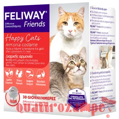 Ceva Feliway Friends Diffusore e Ricarica 48 ml Kit Per Gatti