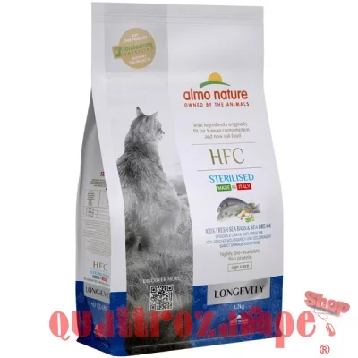 Almo Nature HFC Longevity Sterilised Spigola e Orata 1,2 kg Crocchette Per Gatti