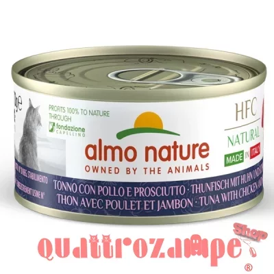 Almo Nature HFC Made In Italy Tonno Pollo Prosciutto 70 gr Umido Gatto