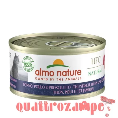 Almo Nature Hfc Tonno, Pollo e Prosciutto 150 gr Per Gatti