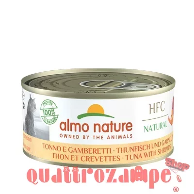 Almo Nature Hfc Tonno e Gamberetti 150 gr Umido Per Gatti