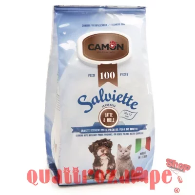 Camon 100 Salviette Detergenti Latte e Miele Maxi Formato