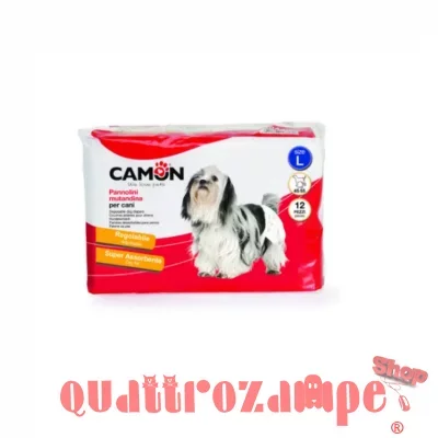 Camon 12 Pannolini Mutandina Taglia L Per Cani Femmina