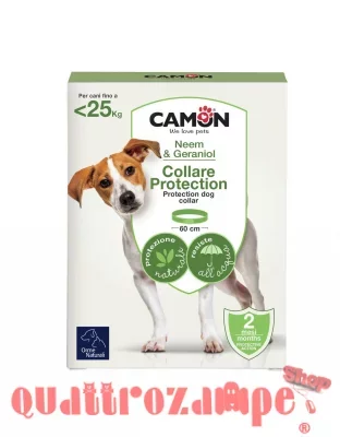 Camon Protection Orme Naturali Collare Olio Di Neem Cane Fino a 25 kg 60 cm