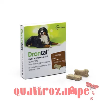 Drontal Multi Aroma Carne 2 Compresse Per Cani XL