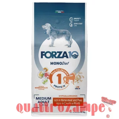 Forza10 Medium Diet Cavallo e Piselli 12 kg Crocchette per cane