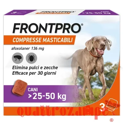 Frontpro 3 Compresse Masticabili 25-50 Kg 136 Mg Per Cani