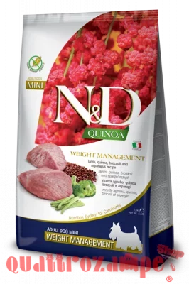 Farmina N/D Quinoa Grain Free Adult Mini Weight Management Agnello Per Cani