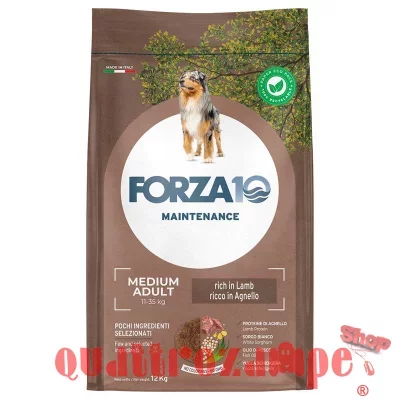 Forza 10 Maintenance Medium Adult Agnello e Riso 12 kg Per Cani