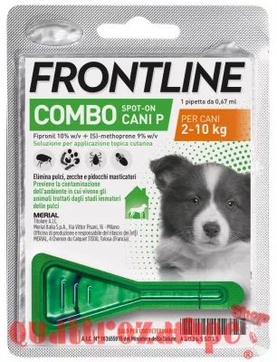 Frontline Combo da 2 a 10 kg 1 pipetta Per Cuccioli e Cani Adulti di Piccola taglia