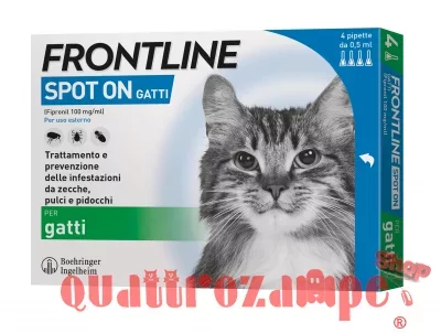 Frontline - SPOT ON Antiparassitario per Gatto 4 Pipette per gatti