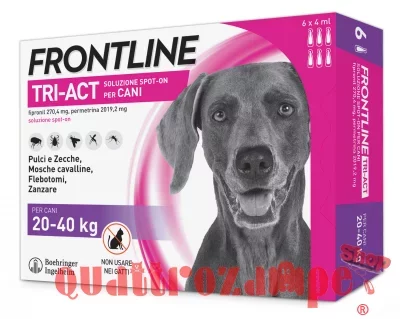 Frontline Tri Act 20 - 40 kg 6 Pipette Antiparassitario Per Cane