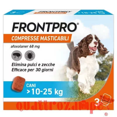 Frontpro 3 Compresse Masticabili 10-25 Kg 68 Mg Per Cani