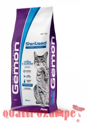 Gemon by Monge Sterilised Tonno e Salmone 7 Kg Cibo Gatti Sterilizzati