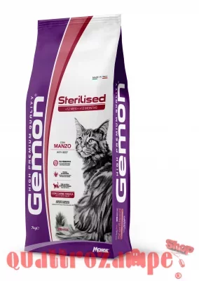 Gemon Sterilised Manzo 7 Kg Crocchette Gatti Sterilizzati