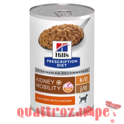Hill's Prescription Diet Kideny K/D + Mobility J/D 370 gr Pollo Umido Per Cane