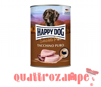 Happy Dog Sensible Pure Tacchino 800 gr Umido Cane