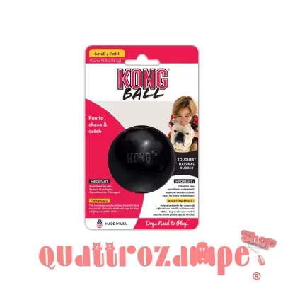 Kong Extreme Ball Small Nero Palla Porta Snack Extra Resistente