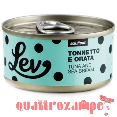 Lev Adult Cat Tonetto Orata 70 gr Lattina Umido Gatti