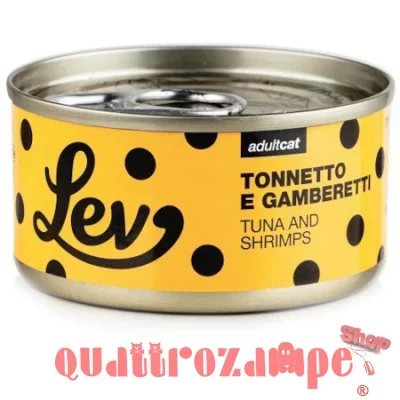 Lev Adult Cat Tonnetto Gamberetti 70 gr Lattina Umido Gatti