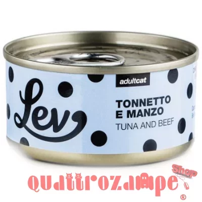 Lev Adult Cat Tonnetto Manzo 70 gr Lattina Umido Gatti