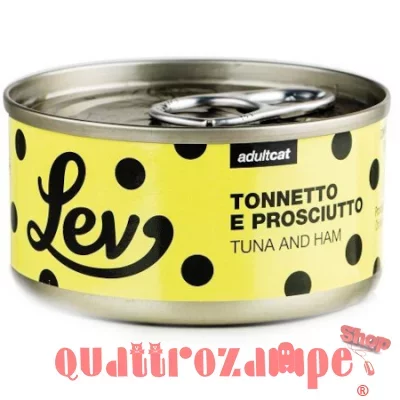 Lev Adult Cat Tonnetto Prosciutto 70 gr Lattina Umido Gatti