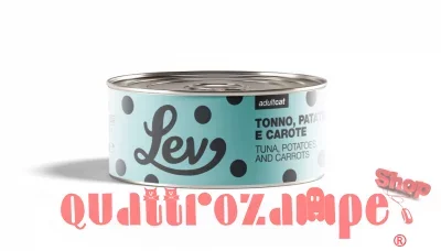 Lev Adult Cat Tonno Patate Carote 140 gr Lattina Umido Gatti