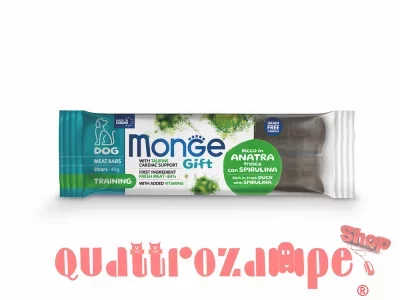 Monge Gift Barrette Training Anatra Spirulina 40 gr Snack Per Cani