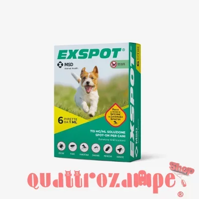 MSD Exspot 6 Pipette 1 ml Antiparassitario Per Cani