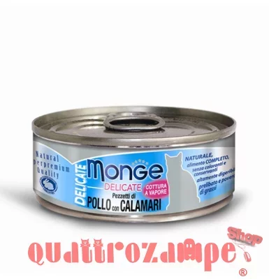 Monge Cat Delicate Superpremium 80 gr Pollo con Calamari Per Gatti