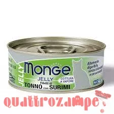 Monge Cat Jelly superpremium 80 gr Filetti di Tonno con Surimi Per Gatti