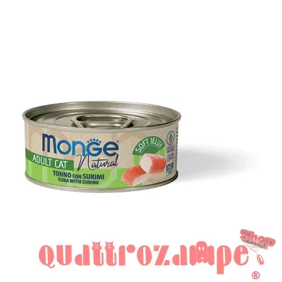 Monge Cat Jelly superpremium 80 gr Filetti di Tonno con Surimi Per Gatti