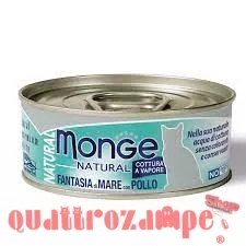 Monge Cat Natural Superpremium 80 gr Fantasia di mare con Pollo Per Gatti