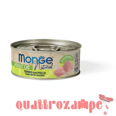 Monge Cat Natural Superpremium 80 gr Tonno a Pinne Gialle con Pollo  Per Gatti