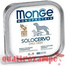 Monge Solo Cervo Monoproteico 150 gr Umido per Cani