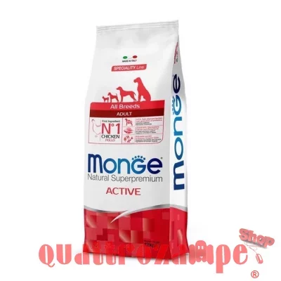 Monge Superpremium All Breeds Active 12 kg Per Cani Sportivi