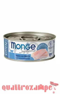 Monge Supreme Kitten Tonno Orata 80 gr Scatoletta Gattini