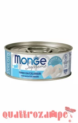 Monge Supreme Sterilised Tonno Calamari 80 gr Scatoletta Gatti