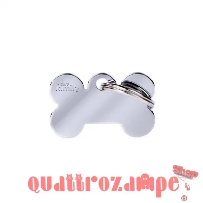 My Family Medaglietta Basic Osso Piccola in Ottone Argentato