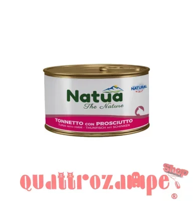 Natua Natural in Jelly Tonnetto con Prosciutto 85 gr Cibo Umido in Lattina per Gatti