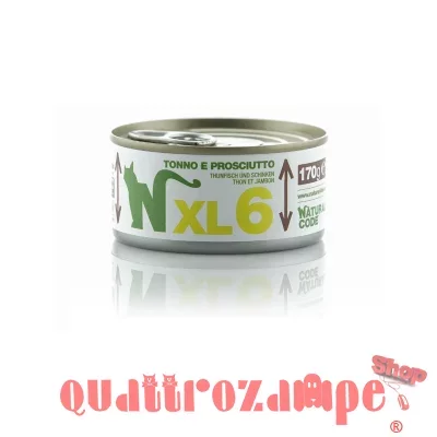 Natural Code XL 06 Tonno e Prosciutto 170 gr Per Gatti