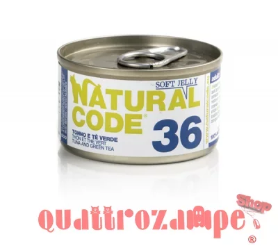 Natural Code Soft Jelly 36 Tonno e Te' Verde 85 gr Per Gatti