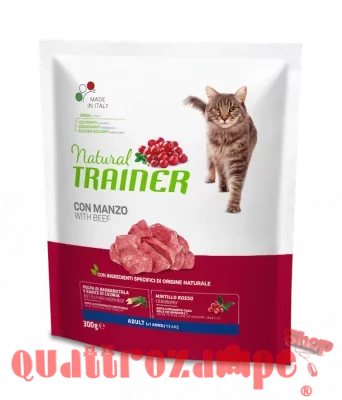 Natural Trainer Adult Manzo 300 gr Crocchette per Gatti