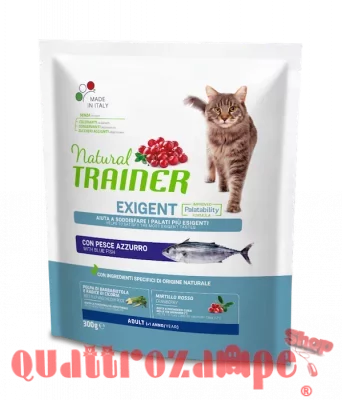 Natural Trainer Exigent Pesce Azzurro 300 gr Gatto