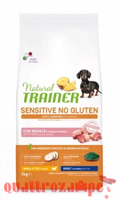 Natural Trainer Sensitive Mini Adult Maiale e Cereali Integrali 7 kg Per Cane