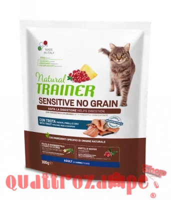 Natural Trainer Sensitive No Grain Trota Crocchette Per Gatti