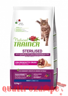 Natural Trainer Sterilised Prosciutto Crudo 1,5 kg Gatto