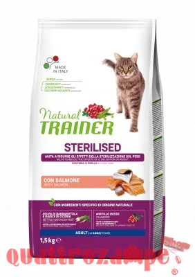 Natural Trainer Sterilised Salmone 1,5 kg Gatto