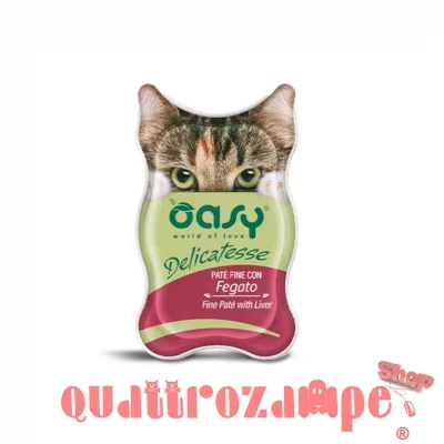 Oasy Cat Delicatesse Pate Fine Fegato 85 gr Vaschetta Umido Per Gatti