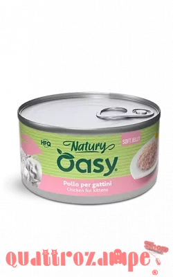 Oasy Cat Natury Soft Jelly Kitten Pollo Lattina 85 gr Umido Per Gatti
